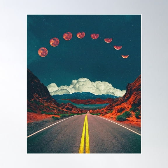 Bloom Theory Moon Way Poster Wall Art, Modern Wall Decor, 8x12 UNFRAMED