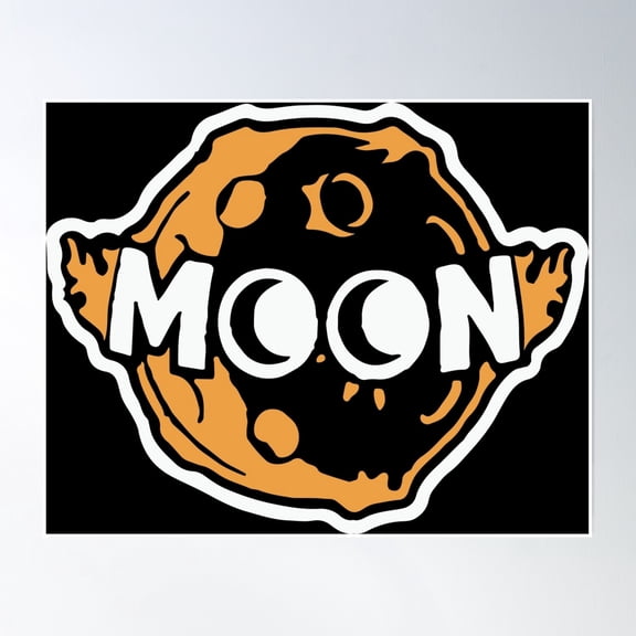 Bloom Theory Moonov - Moon Yellow Fire Poster Wall Art, Modern Wall Decor, 24x36 UNFRAMED