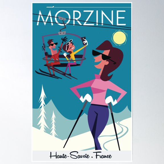 Bloom Theory Morzine Poster Wall Art, Modern Wall Decor, 8x12 UNFRAMED