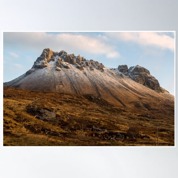 Bloom Theory Mountain Of Stac Pollaidh Poster Wall Art, Modern Wall Decor, 12x18 UNFRAMED