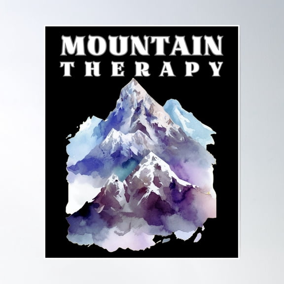 Bloom Theory Mountain Therapy Poster Wall Art, Modern Wall Decor, 8x12 UNFRAMED