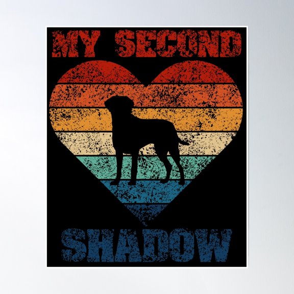 Bloom Theory My Second Shadow Entlebucher Mountain Dog Poster Wall Art, Modern Wall Decor, 8x12 UNFRAMED