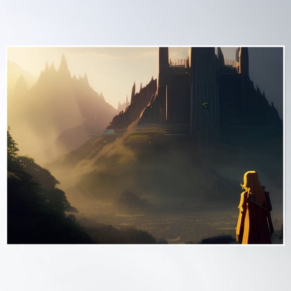 Bloom Theory Mythic Landscape Poster Wall Art, Modern Wall Decor, 16x24 UNFRAMED