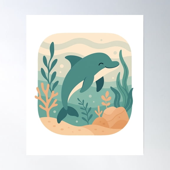 Bloom Theory Ocean Harmony Poster Wall Art, Modern Wall Decor, 8x12 UNFRAMED
