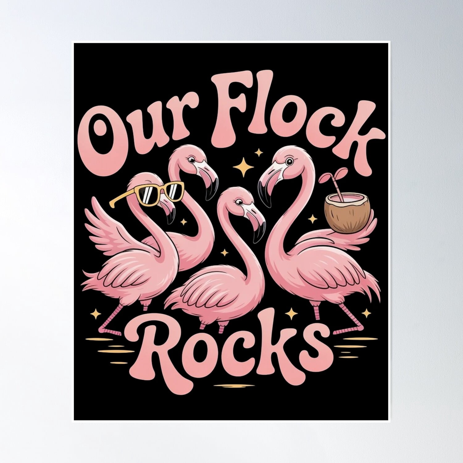 Bloom Theory Our Flock Rocks Poster Wall Art, Modern Wall Decor, 12x18 ...