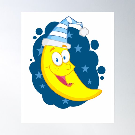 Bloom Theory Pyjamas Moon T Poster Wall Art, Modern Wall Decor, 16x24 UNFRAMED