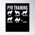 thumbnail image 1 of Bloom Theory Pyr Training - Pyrenean Mountain Dog Tricks Poster Wall Art, Modern Wall Decor, 16x24 UNFRAMED, 1 of 3