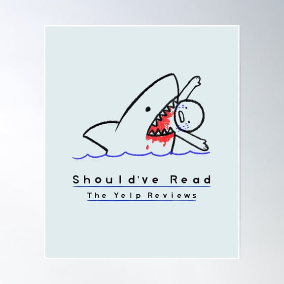 Bloom Theory Shark | Attack Poster Wall Art, Modern Wall Decor, 16x24 UNFRAMED