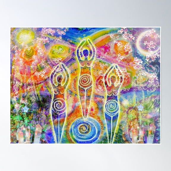 Bloom Theory Sisterhood Of The Devine Feminine Poster Wall Art, Modern Wall Decor, 24x36 UNFRAMED