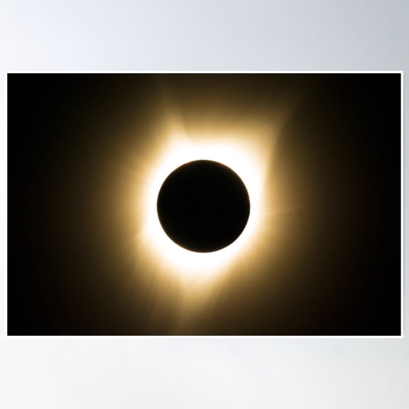 Bloom Theory Solar Eclipse, 2017 Poster Wall Art, Modern Wall Decor, 8x12 UNFRAMED