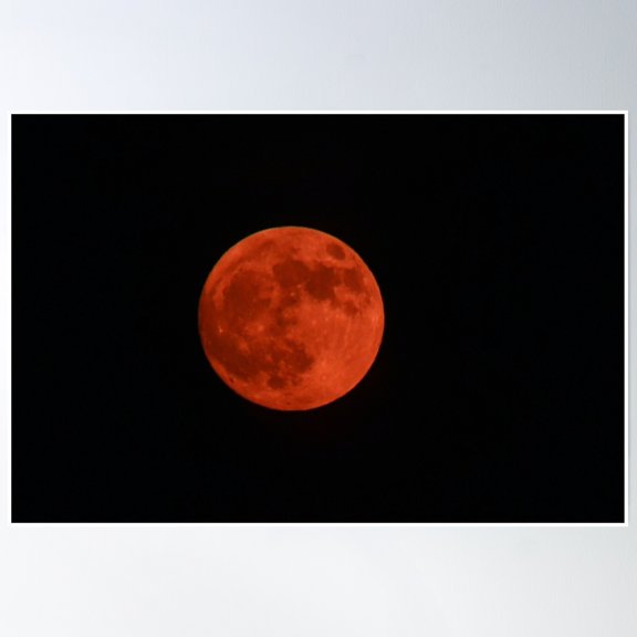 Bloom Theory Strawberry Supermoon.... Poster Wall Art, Modern Wall Decor, 8x12 UNFRAMED