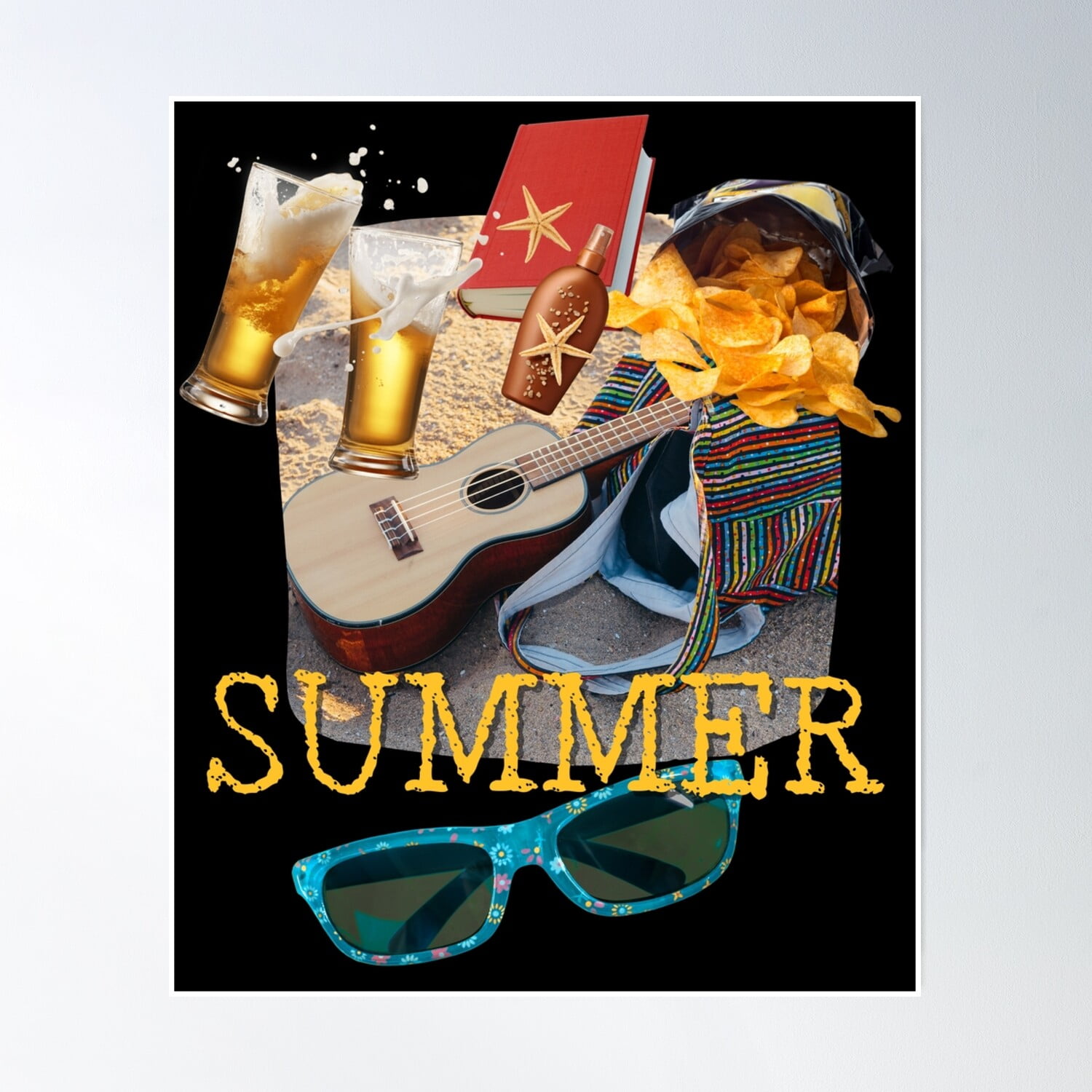 Bloom Theory Summer Vacation Colorful Digital Photo Collage Design Bloom Theory Summer Vacation Colorful Digital Photo Collage Design