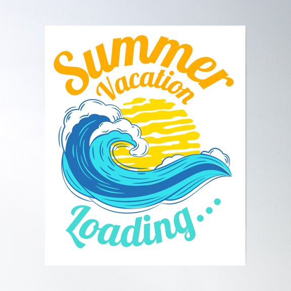 Bloom Theory Summer Vacation Loading Poster Wall Art, Modern Wall Decor, 12x18 UNFRAMED