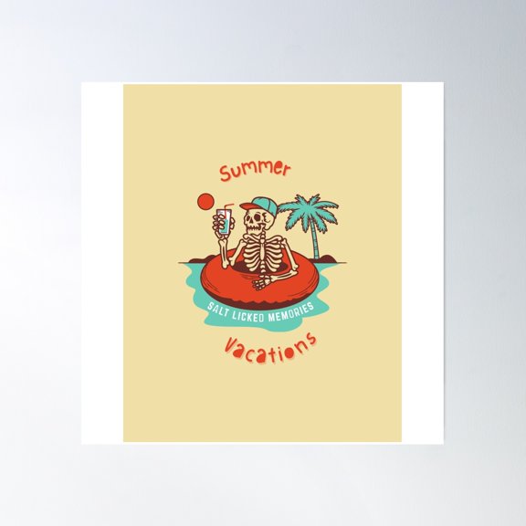 Bloom Theory Summer Vacation Loading Poster Wall Art, Modern Wall Decor, 24x36 UNFRAMED