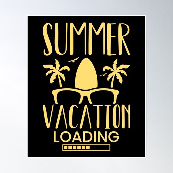Bloom Theory Summer Vacation Loading Poster Wall Art, Modern Wall Decor, 24x36 UNFRAMED