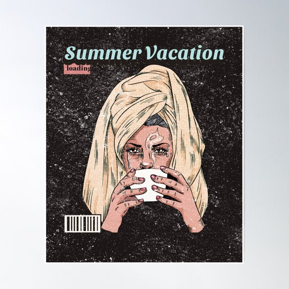 Bloom Theory Summer Vacation Loading Poster Wall Art, Modern Wall Decor, 8x12 UNFRAMED