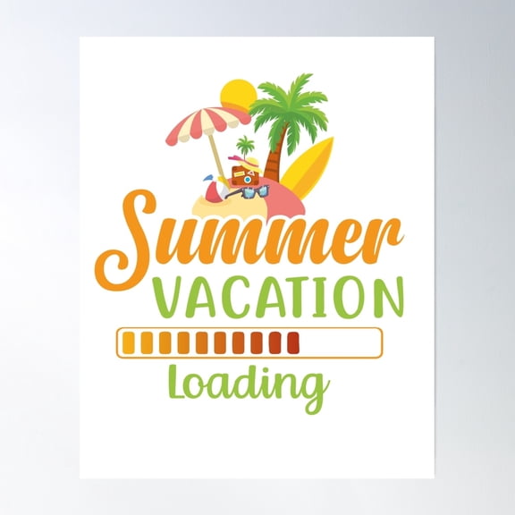 Bloom Theory Summer Vacation Loading Poster Wall Art, Modern Wall Decor, 8x12 UNFRAMED