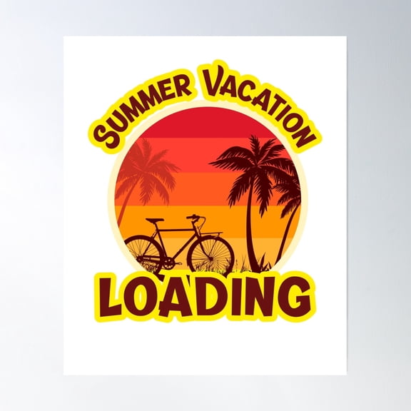 Bloom Theory Summer Vacation Loading Poster Wall Art, Modern Wall Decor, 8x12 UNFRAMED
