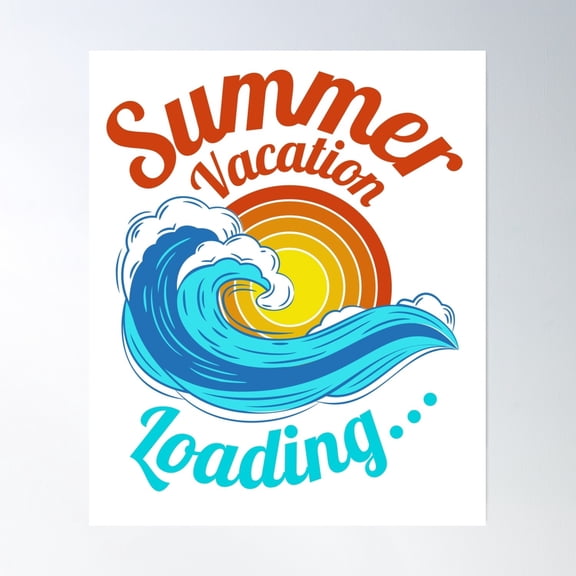 Bloom Theory Summer Vacation Loading Poster Wall Art, Modern Wall Decor, 8x12 UNFRAMED