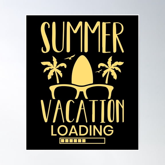 Bloom Theory Summer Vacation Loading Poster Wall Art, Modern Wall Decor, 8x12 UNFRAMED