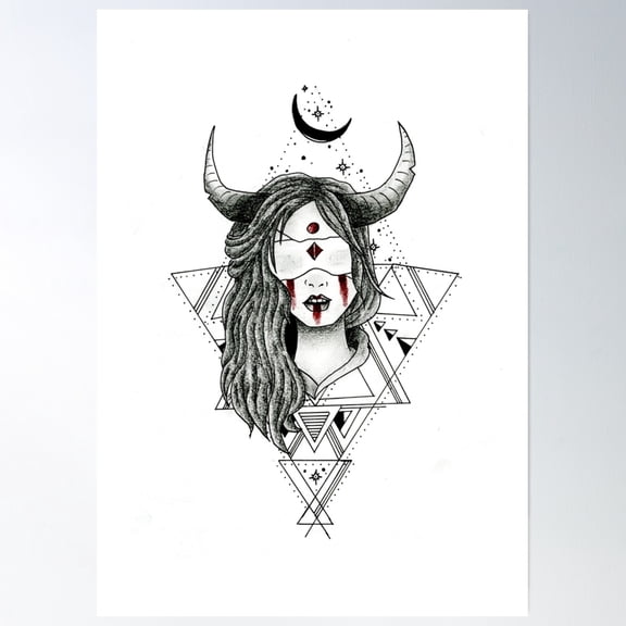 Bloom Theory Taurus Poster Wall Art, Modern Wall Decor, 8x12 UNFRAMED