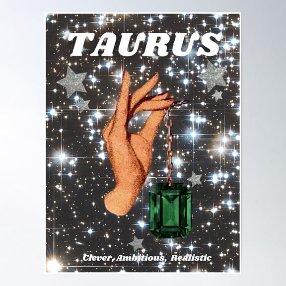 Bloom Theory Taurus Season Poster Wall Art, Modern Wall Decor, 8x12 UNFRAMED