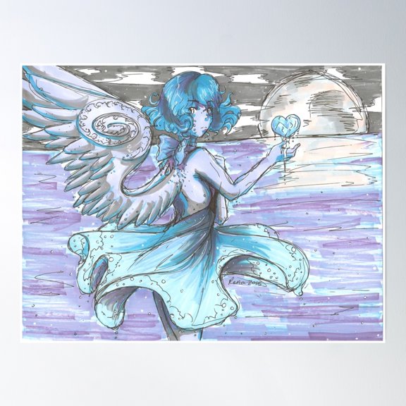 Bloom Theory The Ocean Gem Poster Wall Art, Modern Wall Decor, 8x12 UNFRAMED