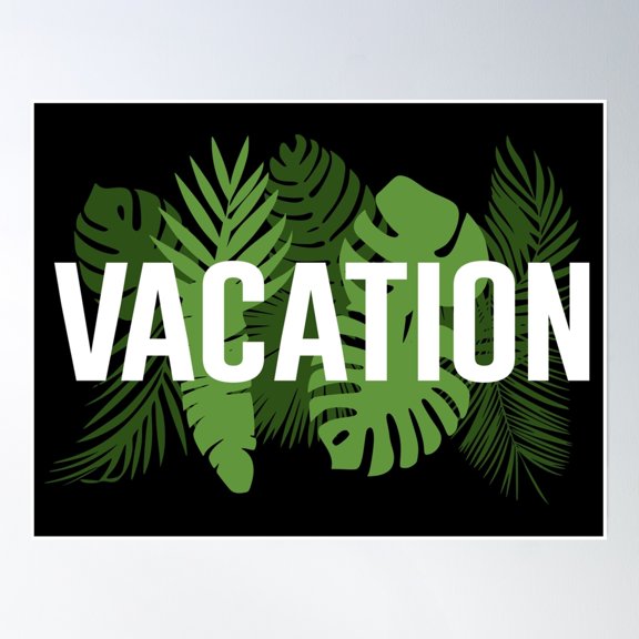 Bloom Theory Tropical Vacation Poster Wall Art, Modern Wall Decor, 8x12 UNFRAMED