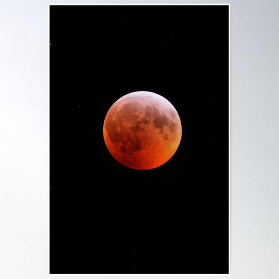 Bloom Theory Umbral Lunar Eclipse Poster Wall Art, Modern Wall Decor, 8x12 UNFRAMED