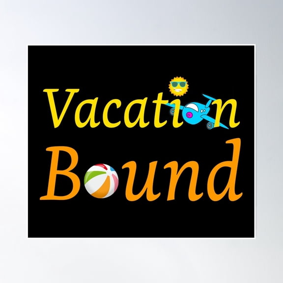 Bloom Theory Vacation Bound Poster Wall Art, Modern Wall Decor, 12x18 UNFRAMED