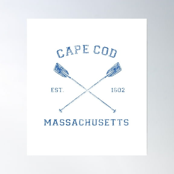 Bloom Theory Vintage Cape Cod Vacation Poster Wall Art, Modern Wall Decor, 12x18 UNFRAMED