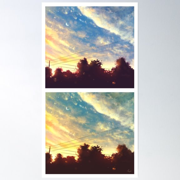 Bloom Theory Warmth Poster Wall Art, Modern Wall Decor, 12x18 UNFRAMED