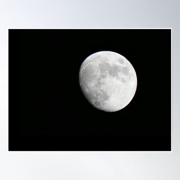 Bloom Theory Waxing Moon Poster Wall Art, Modern Wall Decor, 8x12 UNFRAMED