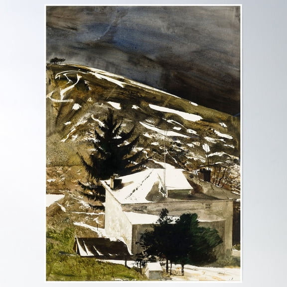 Bloom Theory Wolf Moon, 1975 Poster Wall Art, Modern Wall Decor, 16x24 UNFRAMED