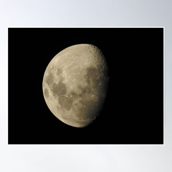 Bloom Theory Yellow Moon In The Black Sky Poster Wall Art, Modern Wall Decor, 24x36 UNFRAMED