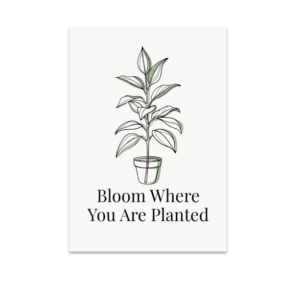 Bloom Where You Are Planted - Personal Growth Motivation - 13x19 Poster Print