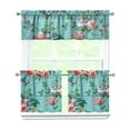 thumbnail image 1 of Bloom and Blossom Kitchen Curtains Set Floral Butterfly Botanical Garden Nature Watercolor Wildflower Bee Rustic Tier and Valance Curtains, 1 of 6