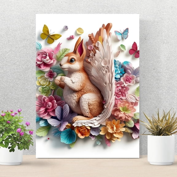 Bloom and Squirrel - 3D Animal Canvas/Poster Art Prints – The Perfect Home Decor Piece
