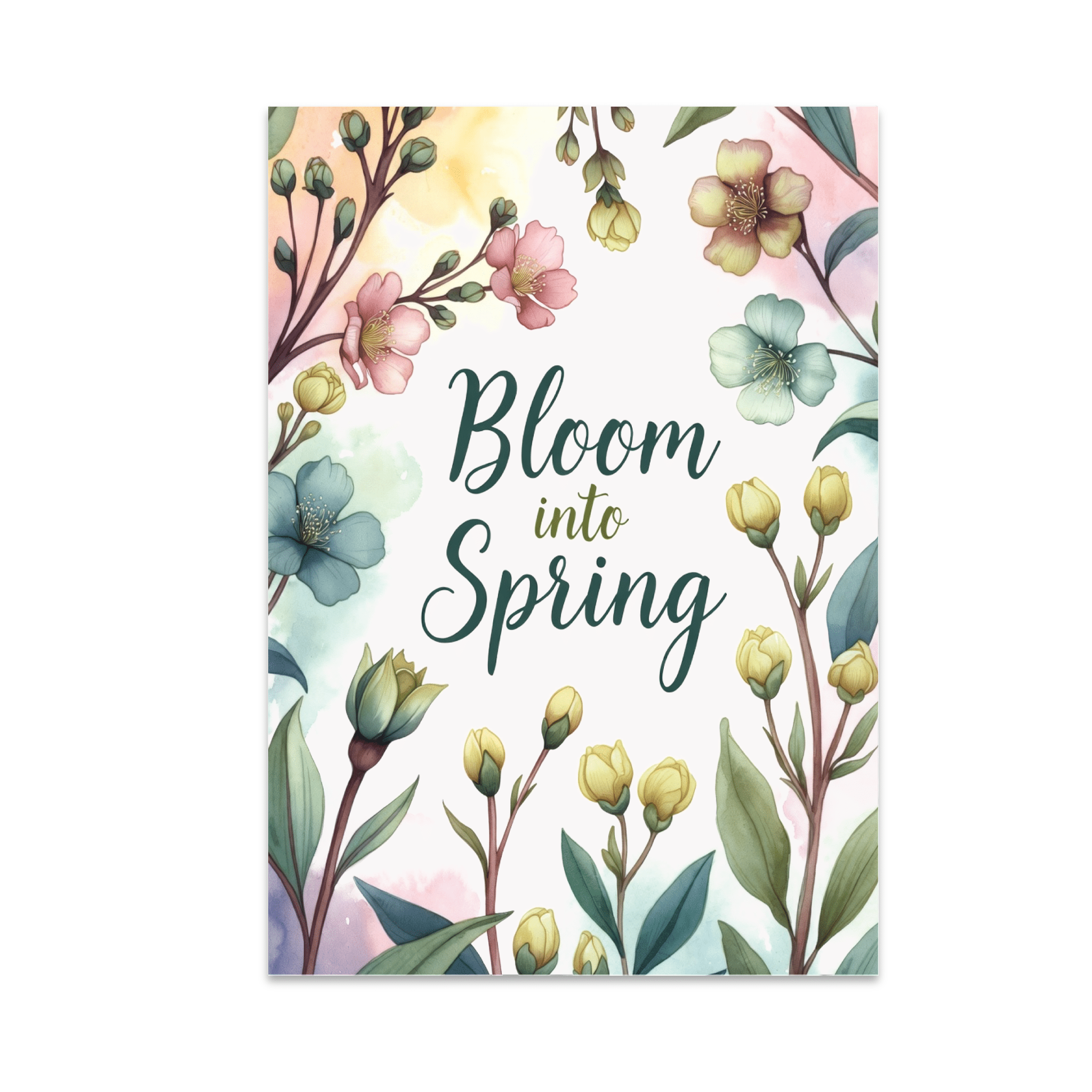Spring Bloom Poster Bloom into Spring Poster Art - Spring Lover - 13x19 Poster Print ...