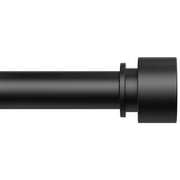 BloomFlower Curtain Rods 120-240 Inch, 249-inch rod Adjustable Length Heavy Duty Diameter 7/8 inch, Decorative Finials, Black