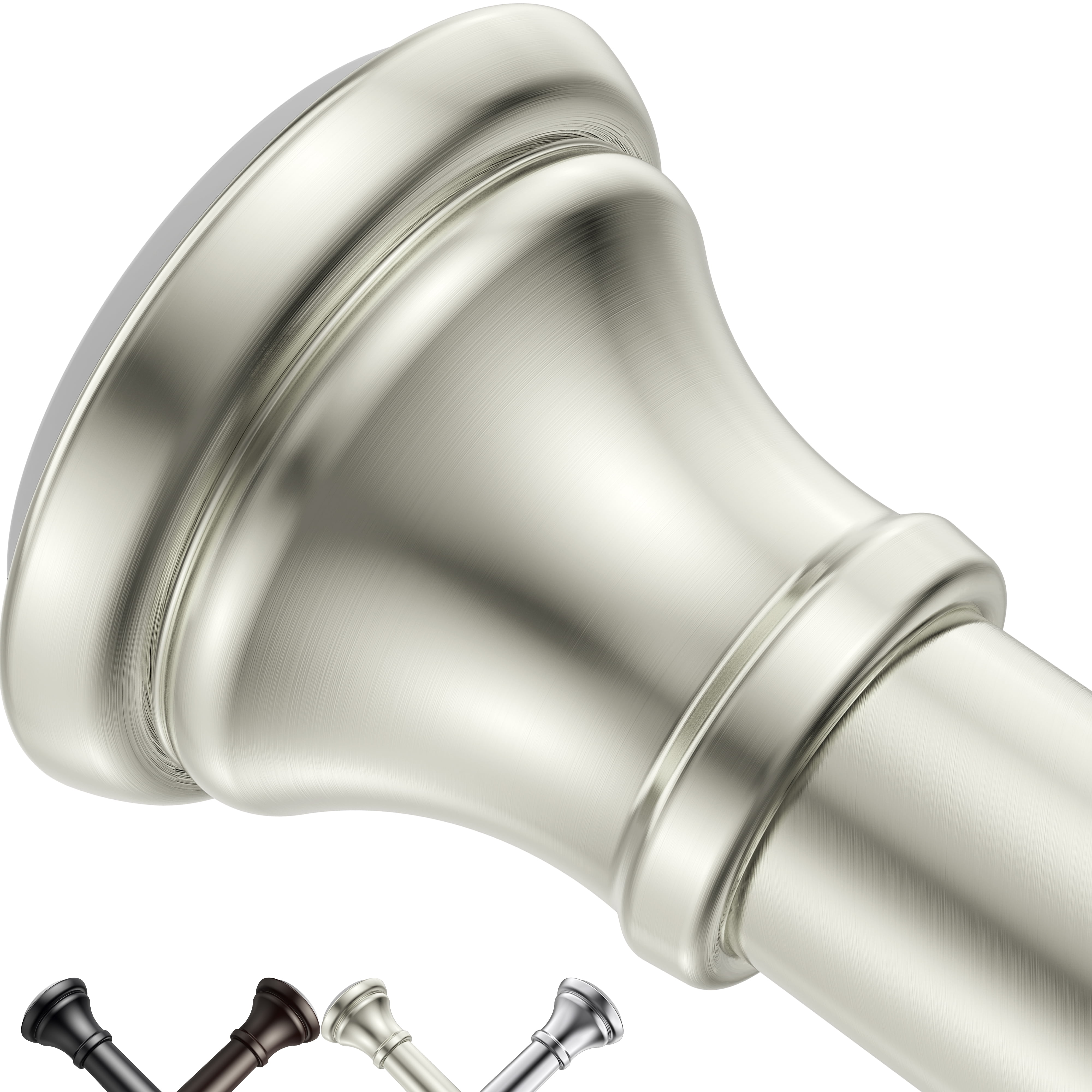 Brushed Nickel Adjustable Tension Shower Curtain Rod, 43-72 Inches