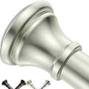 BloomFlower Nickel Shower Curtain Rod, 43-72 inches, Brushed Nickel ,Never Rust , Metal Rod,Spring Tension