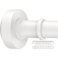 thumbnail image 1 of BloomFlower White Shower Rod with 12 Hooks, Adjustable 18-72 inches,Rust Resistance,Tension Metal Rod,No Drill, 1 of 5