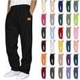 thumbnail image 1 of BloomJoy Mens Sweatpants with Pockets Fashion Drawstring Elastic Waist Solid Color Casual Sweat Length Pants, 1 of 4