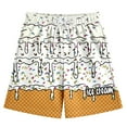 thumbnail image 1 of BloomJoy Toddler 2-14T Ice Cream Shorts Boy Girl Summer Beach Preppy with Pockets Elastic Waist Ice Cream Baseball Shorts 2-3 Years White Summer Shorts, 1 of 4