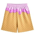 thumbnail image 1 of BloomJoy Toddler Ice Cream Shorts Boy 2-14T Summer Preppy Ice Cream Baseball Shorts Casual Elastic Waist Short-Pants with Pockets 2-3 Years Pink Summer Shorts, 1 of 5