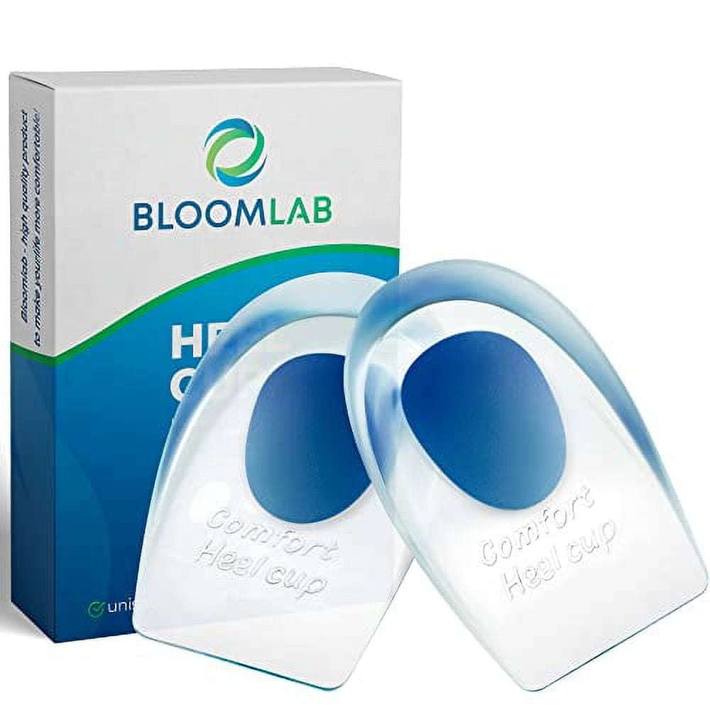 BloomLab Gel Heel Pads 2 Pcs Heel Cups for Heel Pain, for Plantar