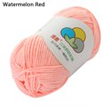 thumbnail image 1 of BloomLoom Tools Yarn 5 Strands of Milk Cotton,Warm Soft Scarf Sweater Wool Thread DIY Knitting,Watermelon Red, 1 of 9