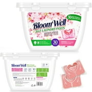 BloomWell Premium Laundry detergent pods - 30 Count Fresh Scented Detergent pods, Perfect for Busy Young Professionals, Laundry pods for Everyday Washing, Scented laundry pods