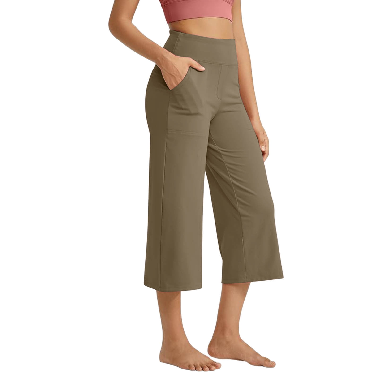 Capri Leggings With Pockets For Women – High Waisted Yoga Pants, Breathable Workout Leggings, XS-3XL